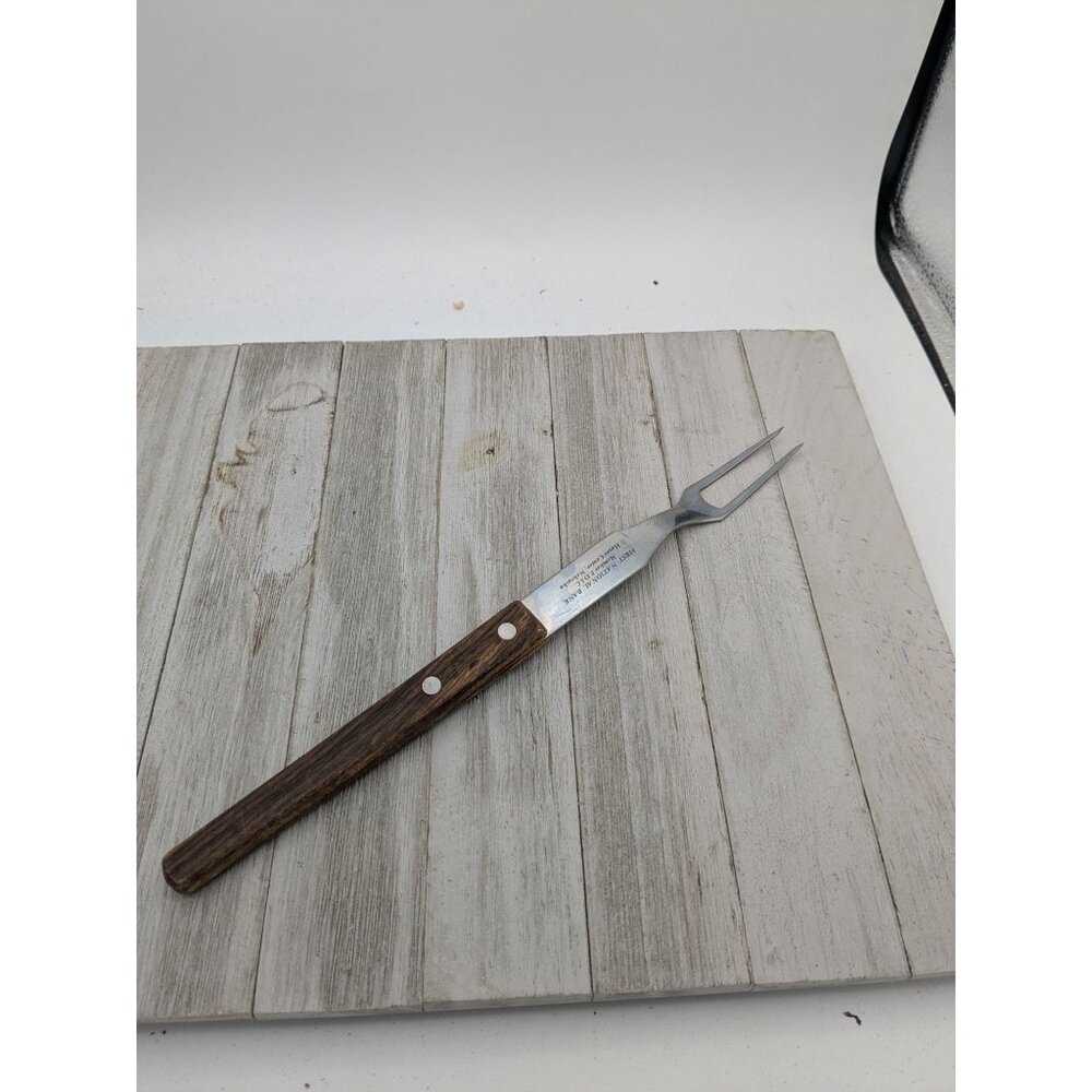 Barretts 2 Prong Tine Meat Serving Fork Stainless Steel 11 3/4"